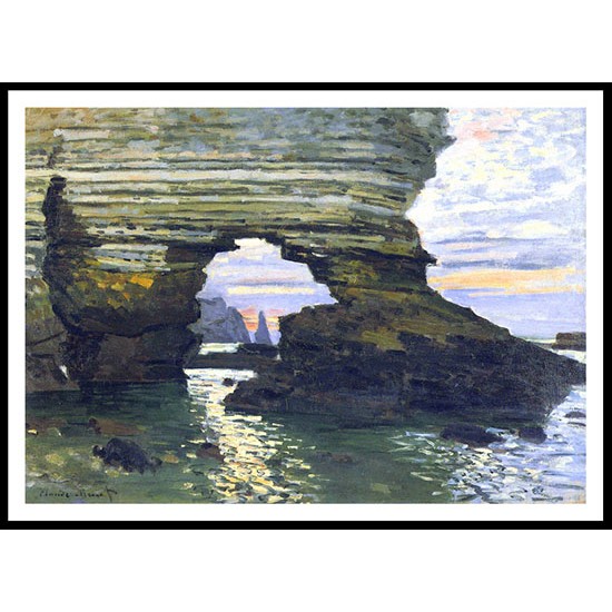 La Porte d`Amount Etretat 1873, A New Print Of a Painting By Adolphe Monet